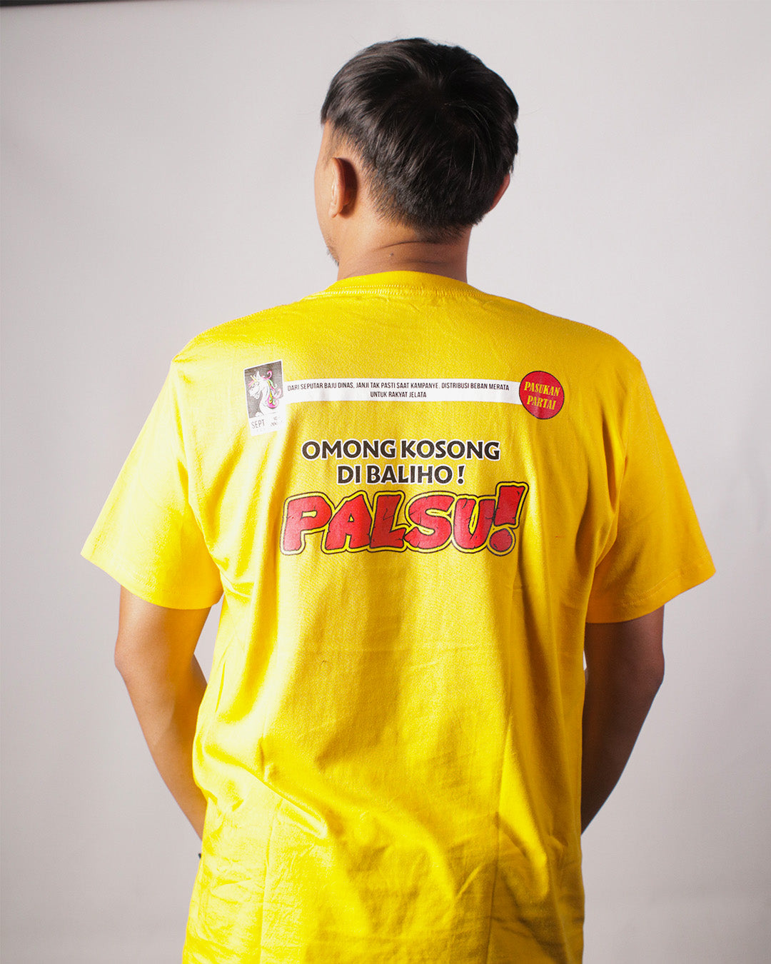 Kaos Dewasa Official Merchandise Bonga Bonga - Anti Part*i Yellow