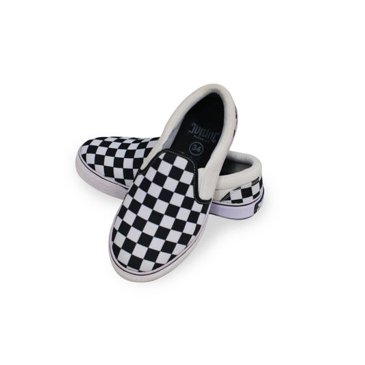 <transcy>Juniorrockstar Vns Checkerboard Shoes White</transcy>