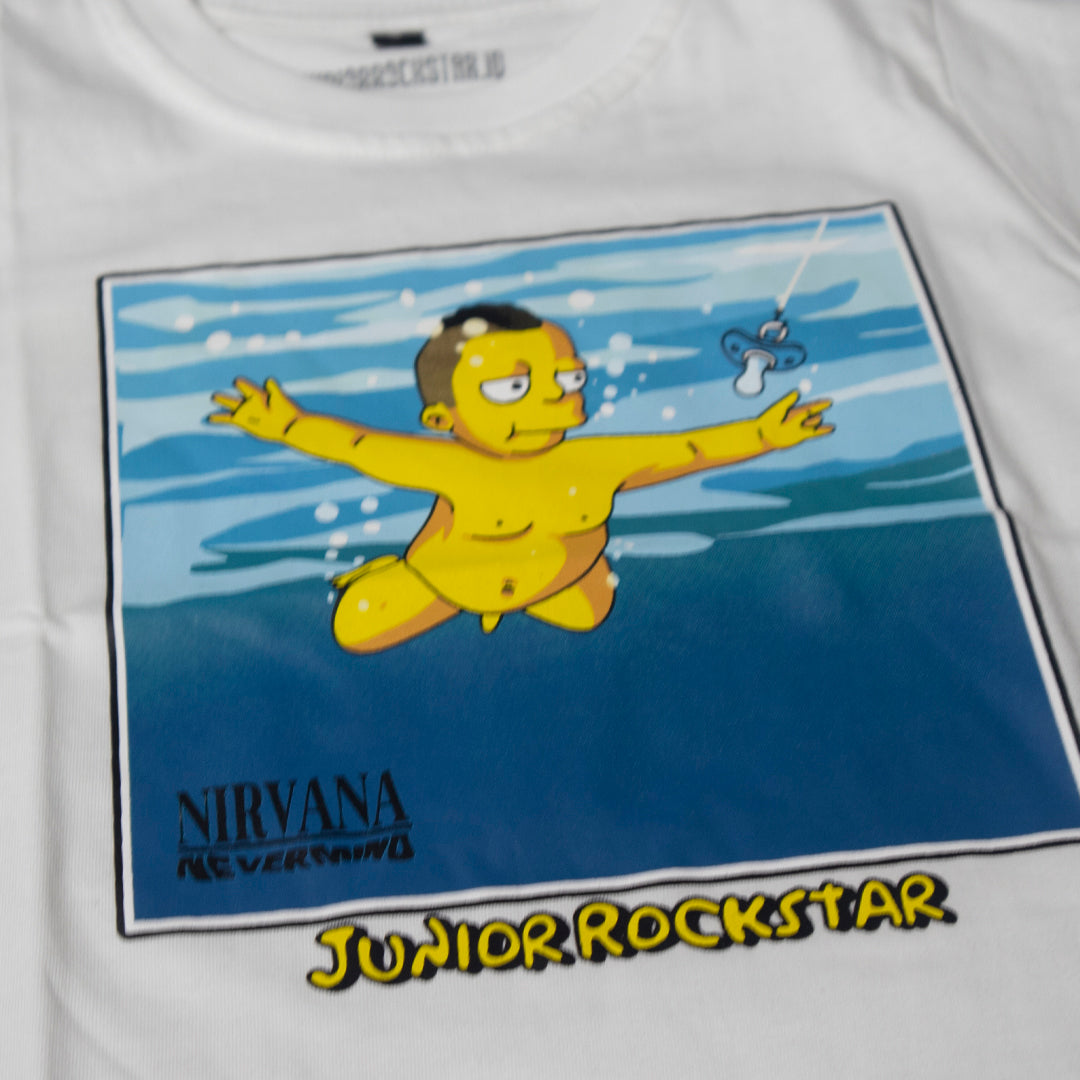 Nirvana Nevermind Simpson Putih