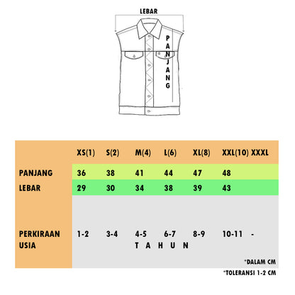 Official Merchandise Vest Denim Anak Deadsquad - Snakegoat