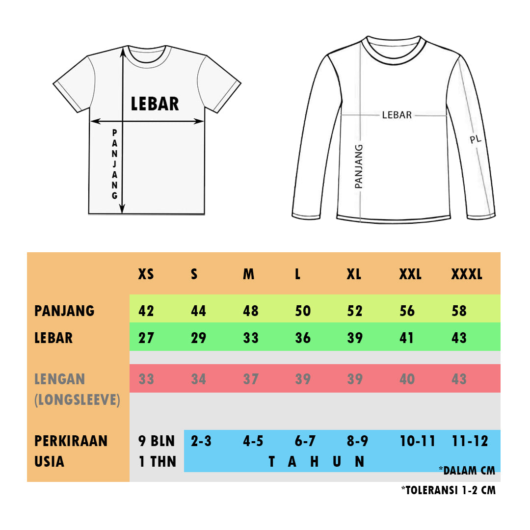 Official Merchandise Baju Anak Seni Kanji - Langit Tak Perlu Menjelaskan Bahwa Dirinya Tinggi LS