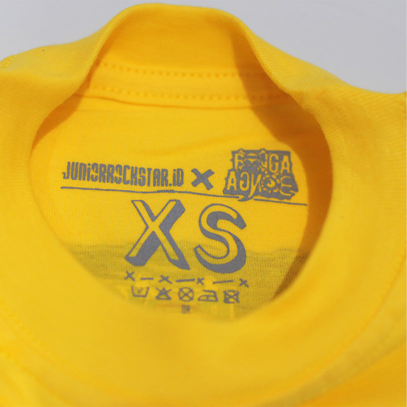 Official Merchandise Baju Anak Band Bonga Bonga - Wanpis Yellow